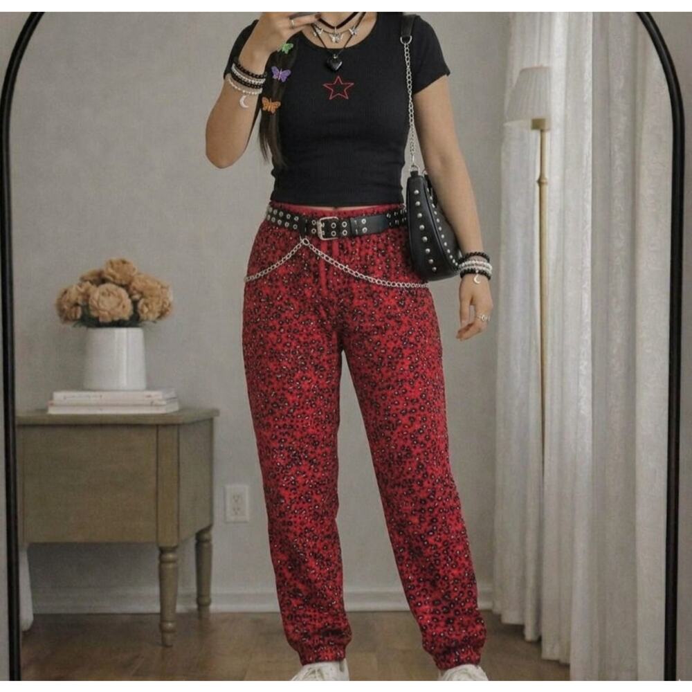 Secret Treasures Red Leopard Pajama Pants - XL (16-18)